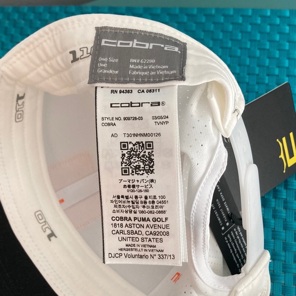 Cobra Crown C Patch White/Rickie Orange Headwear Men Fits All - Picture 11 of 13